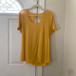 Old Navy Active Yellow Open Back Top